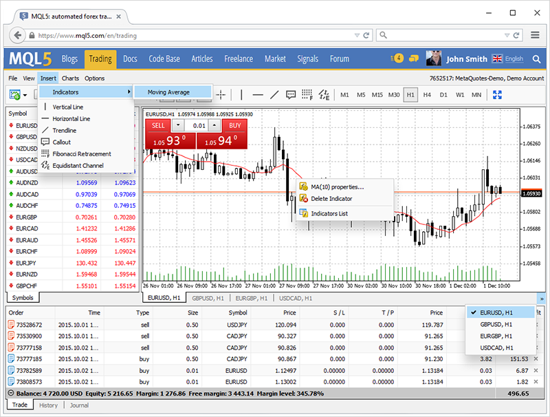 Web Trading Terminal Interface - Optimized for Asian Traders